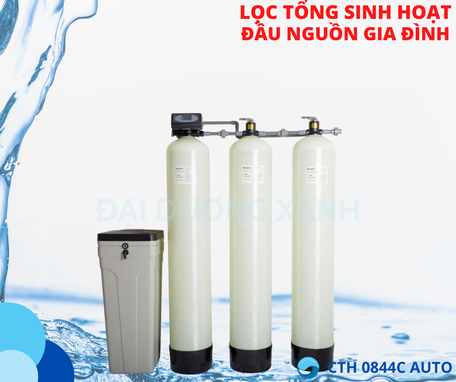 Hệ thống có 3 cột lọc hoàn chỉnh