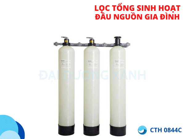 Lọc tổng sinh hoạt đầu nguồn gia đình 3 cột lọc tại Đại Dương Xanh
