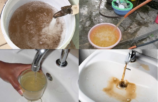 Nước bẩn có màu, mùi lạ