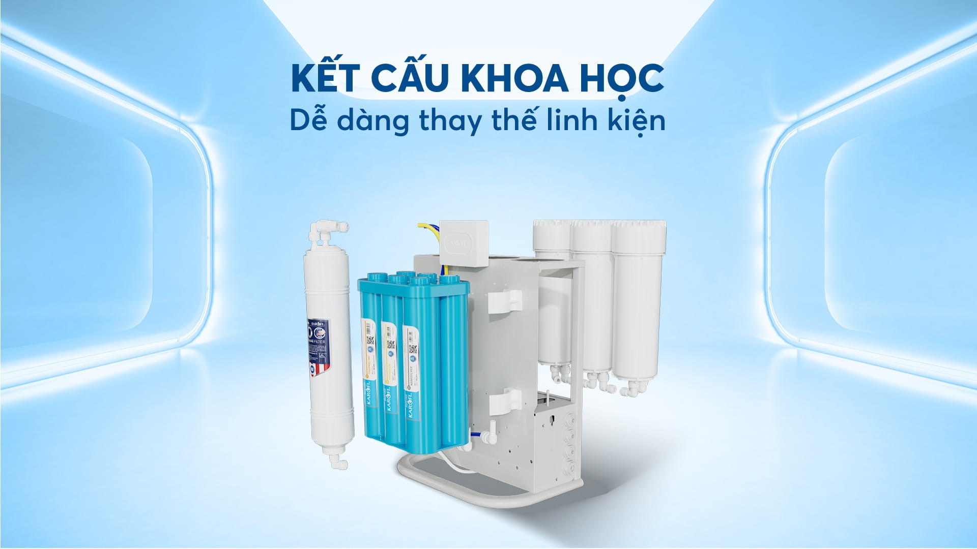 Kết cấu máy lọc nước hoàn chỉnh và khoa học