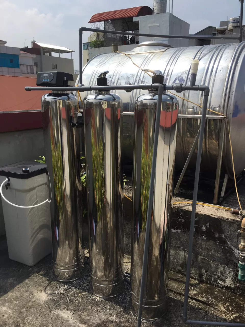 Thay Lõi Lọc Nước Đầu Nguồn bộ 3 cột lọc