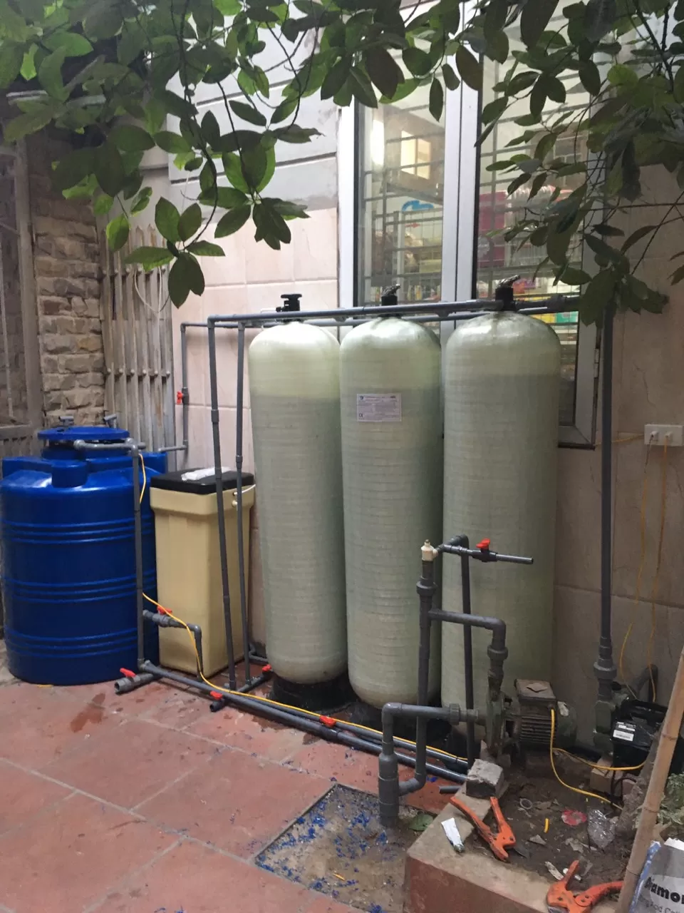 Hệ Thống Cột Lọc Phèn Áp Lực công suất 2m3h