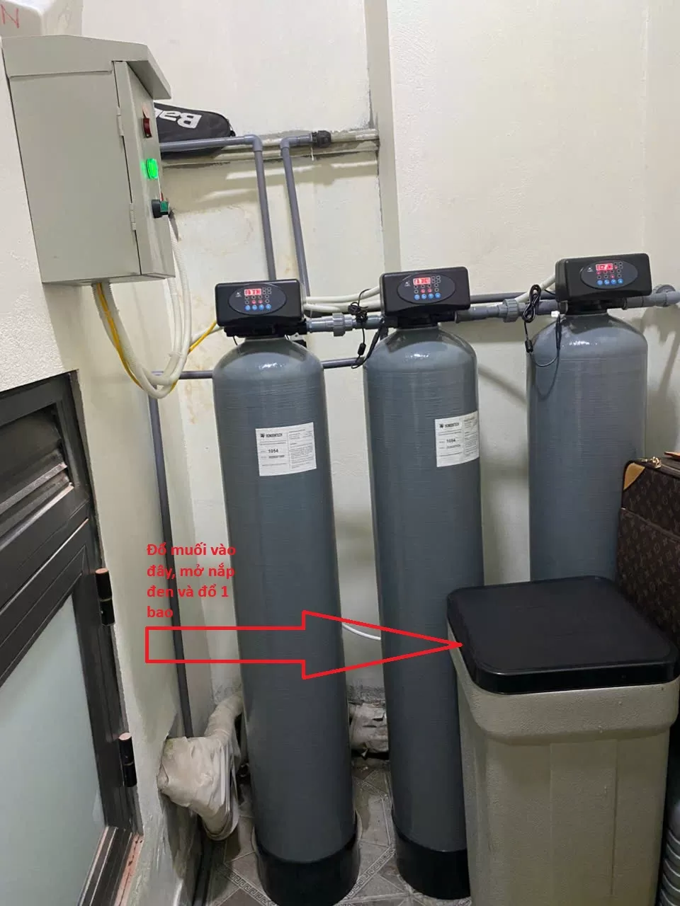 Thùng chứa muối hoàn nguyên lọc nước Ấn Độ