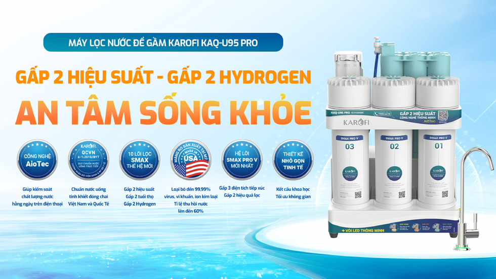 MÁy lọc nước Karofi u95 để gầm bàn