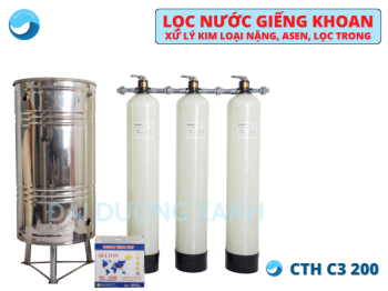 Thiết bị xử lý nước giếng khoan gia đình CTH-C3-200