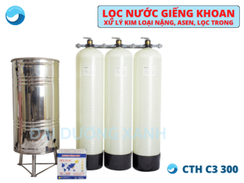 Thiết bị xử lý nước giếng khoan gia đình CTH-C3-300